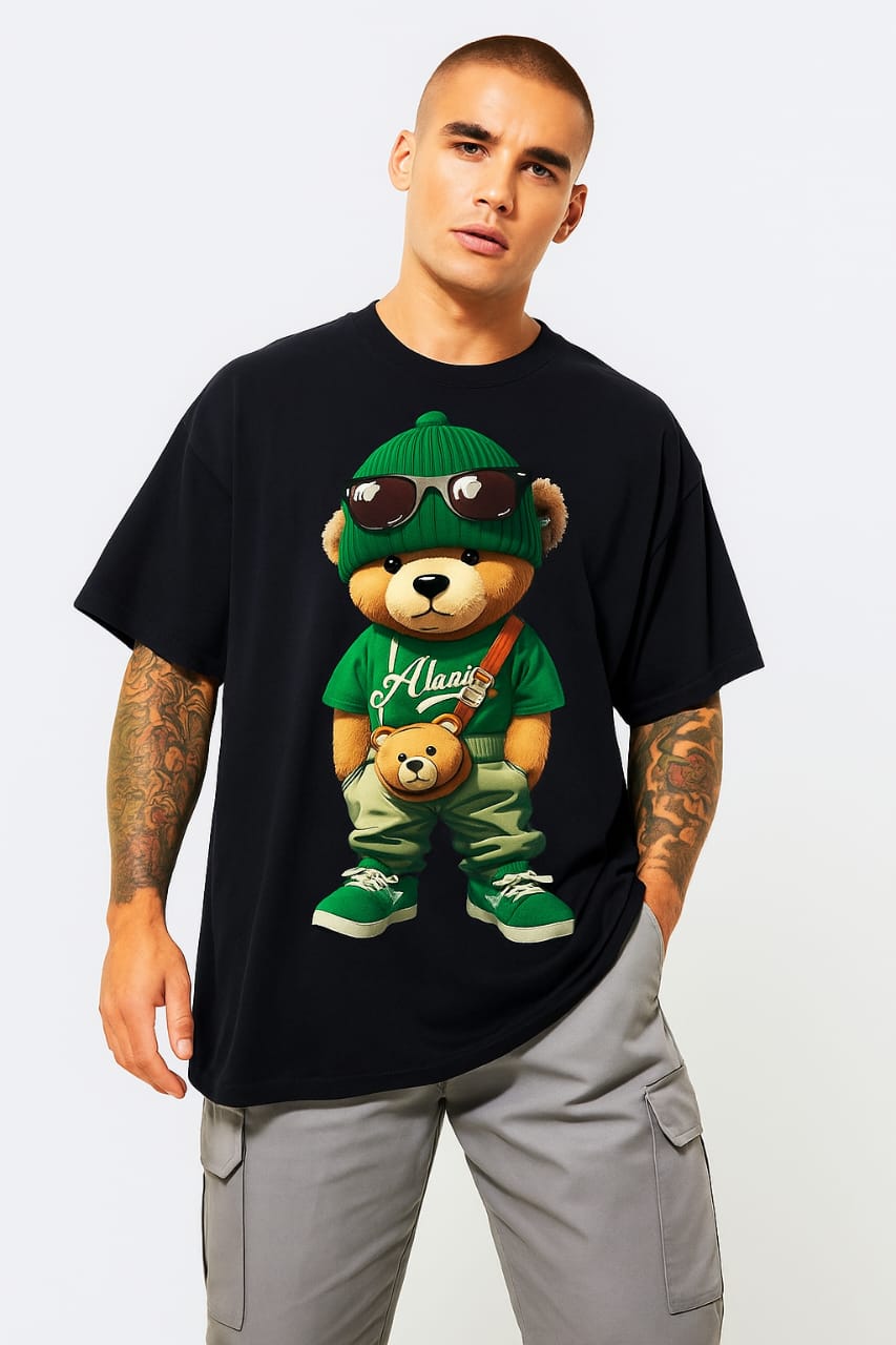 Streetwear Teddy – Bold Urban Graphic Oversized  Tee